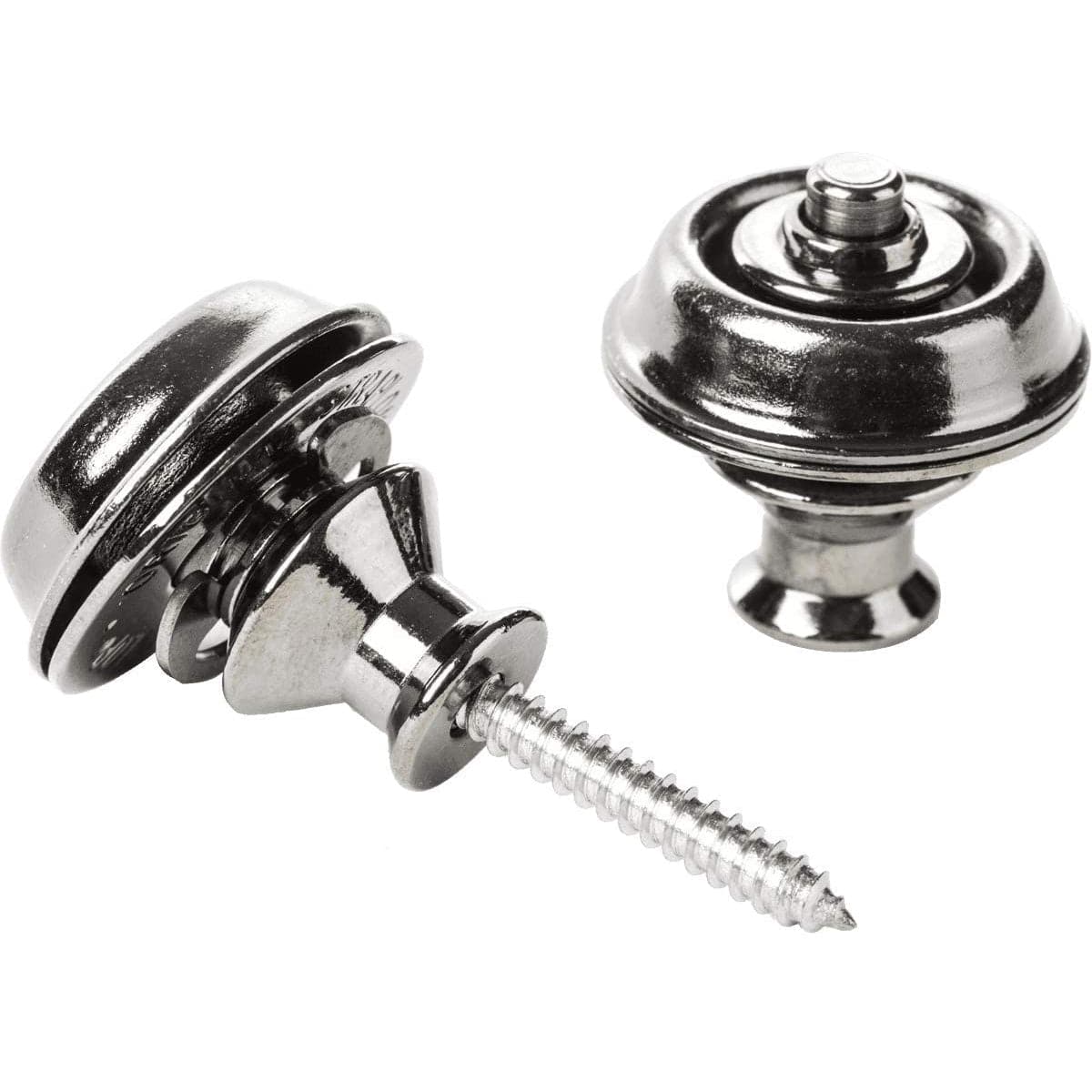 Jim Dunlop Strap lock Set - Dual Design - Black Nickel