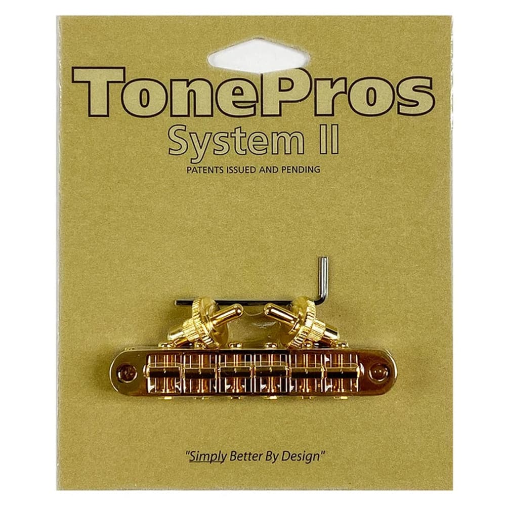 TonePros T3BP Tune-o-Matic Bridge for Gibson Les Paul / SG - Gold