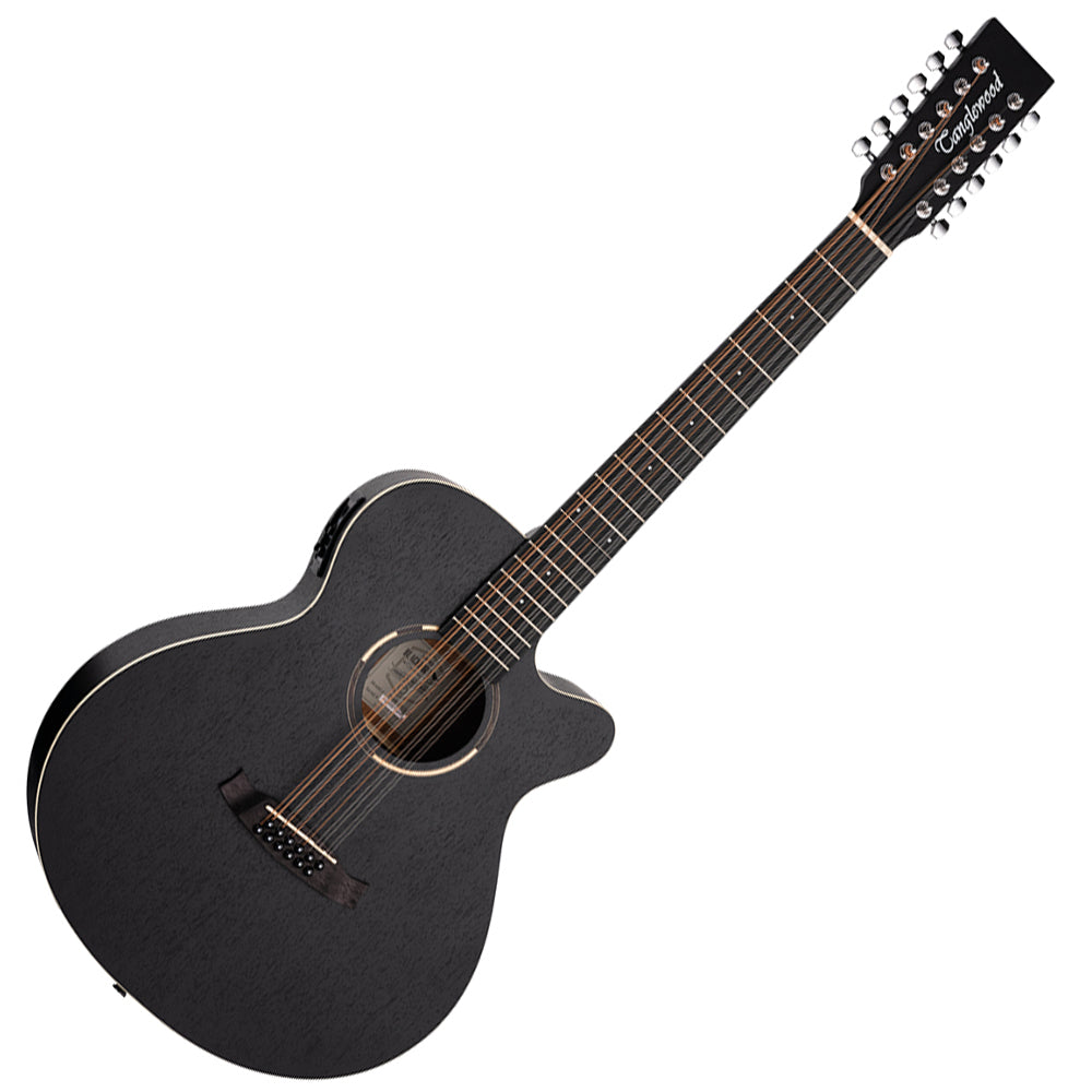 Tanglewood Blackbird Super Folk 12 String Electro Acoustic Guitar - Smokestack Black Satin