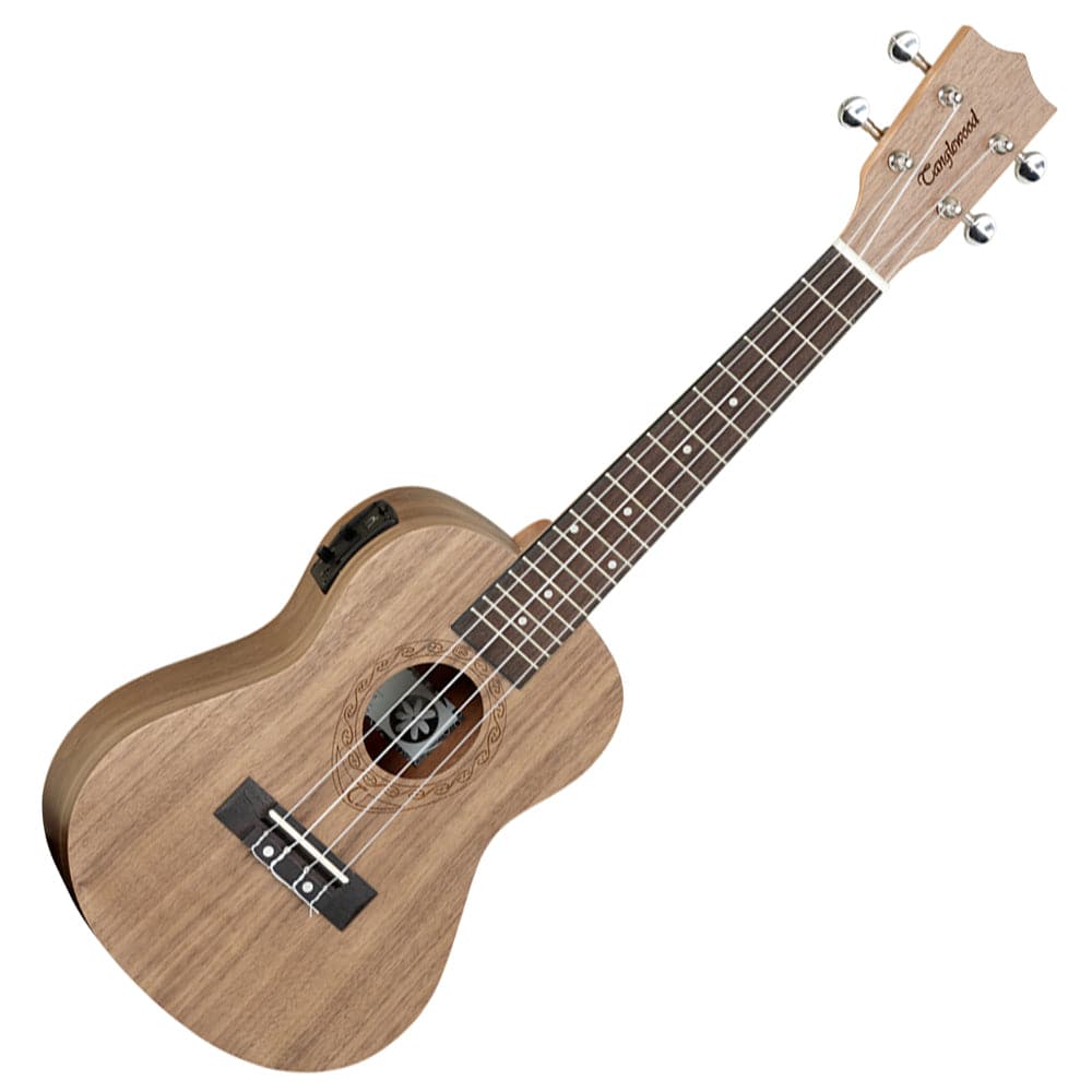 Tanglewood Tiare Concert Ukulele - All Black Walnut - Electro