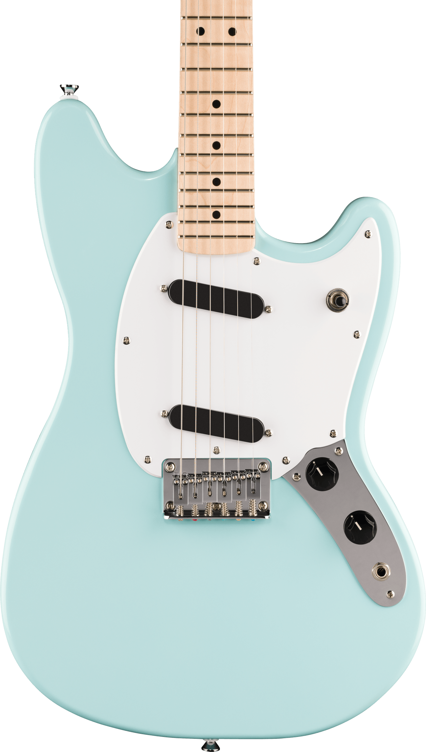 Squier Sonic Mustang With Maple Fingerboard - White Pickguard - Daphne Blue