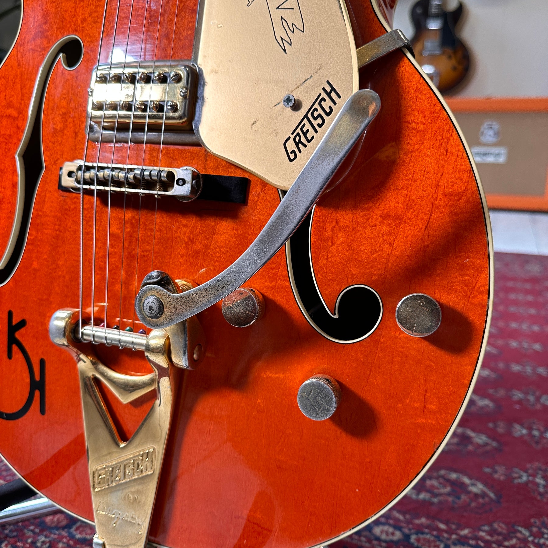 1992 Gretsch 6120 Nashville G Brand - Transparent Orange - OHSC - Preowned