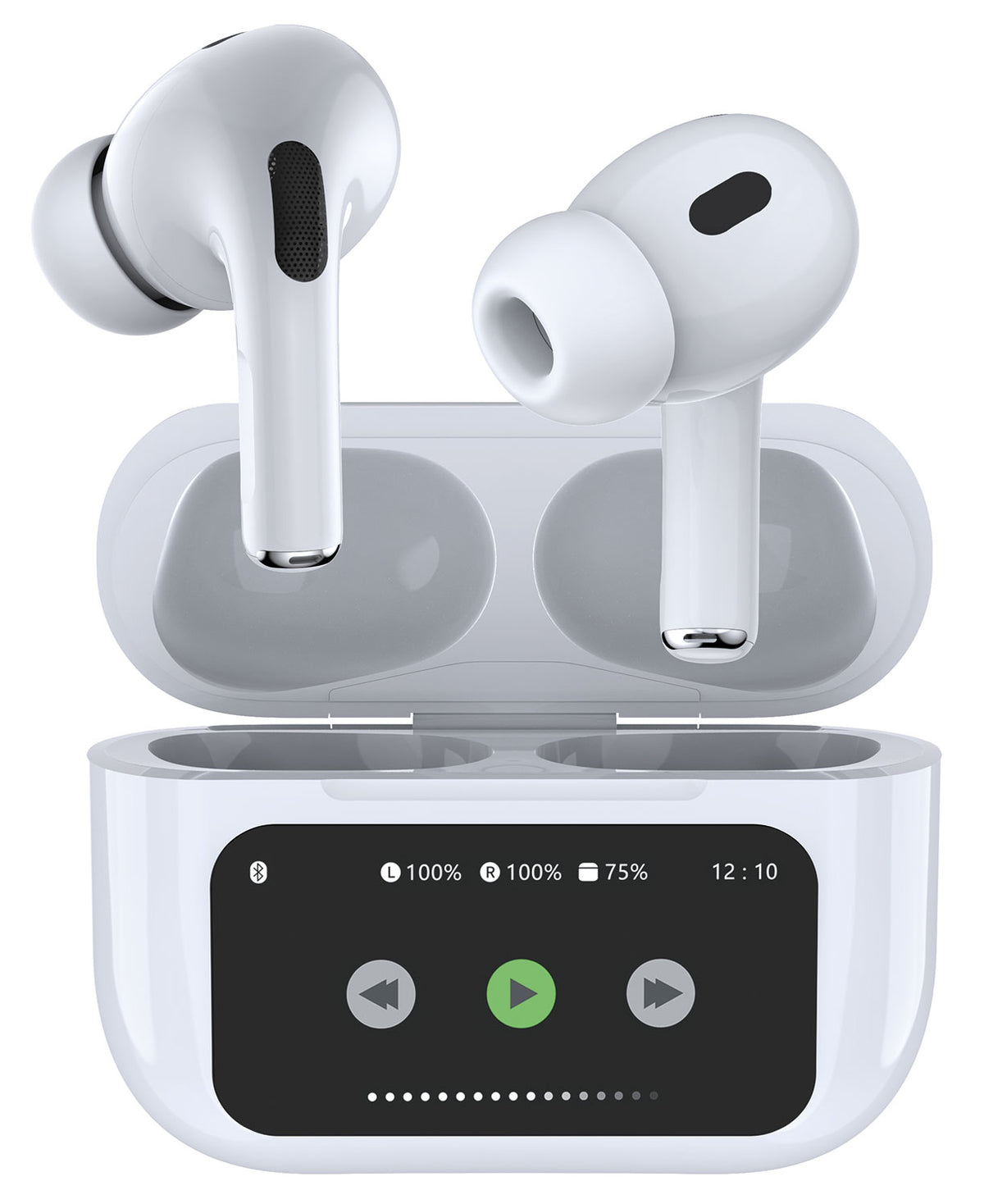 Ear Shots Pro LED: Active Noise Cancelling True Wireless Earphones with LED Screen