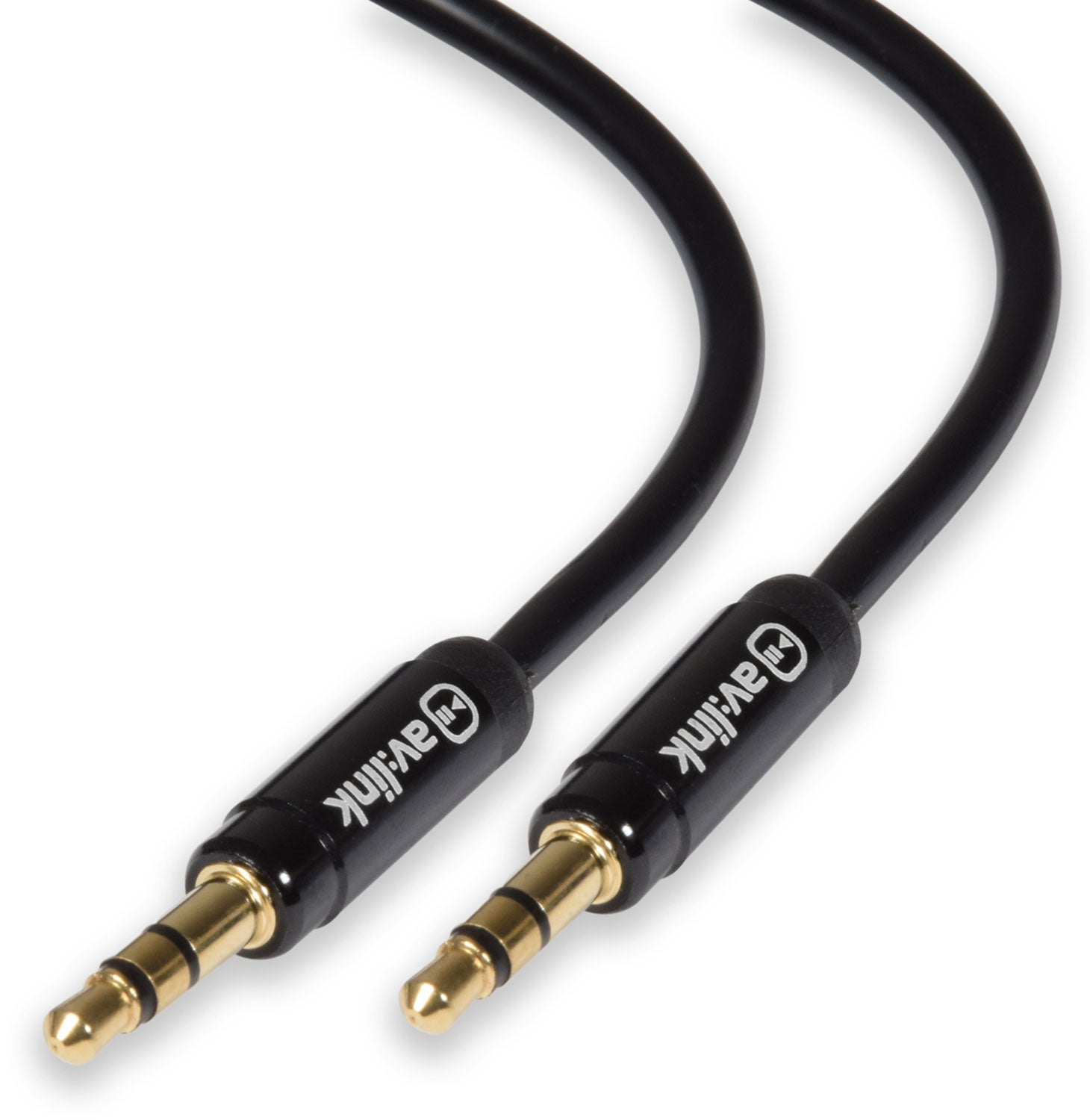 AV:Link Precision 3.5mm Stereo Plug to 3.5mm Stereo Plug Leads Black 1.5m