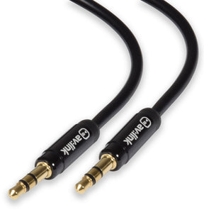 AV:Link Precision 3.5mm Stereo Plug to 3.5mm Stereo Plug Leads Black 1.5m