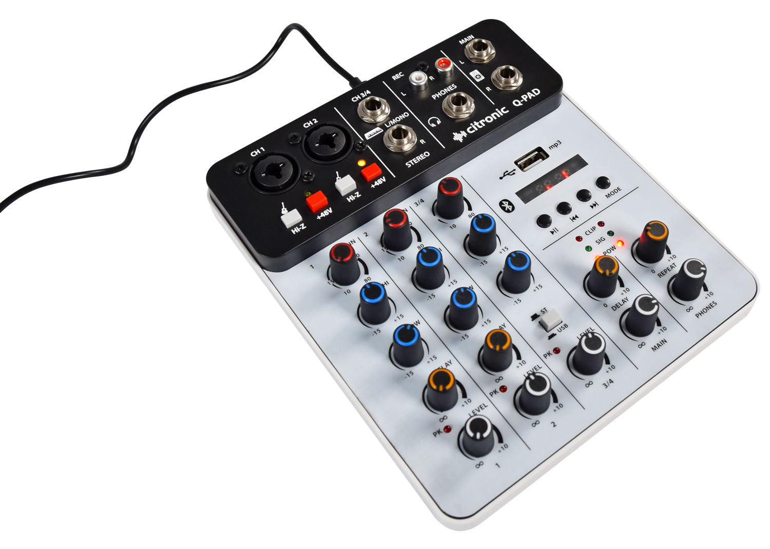 Citronic - Q-PAD Compact Mixer + USB/BT/mp3
