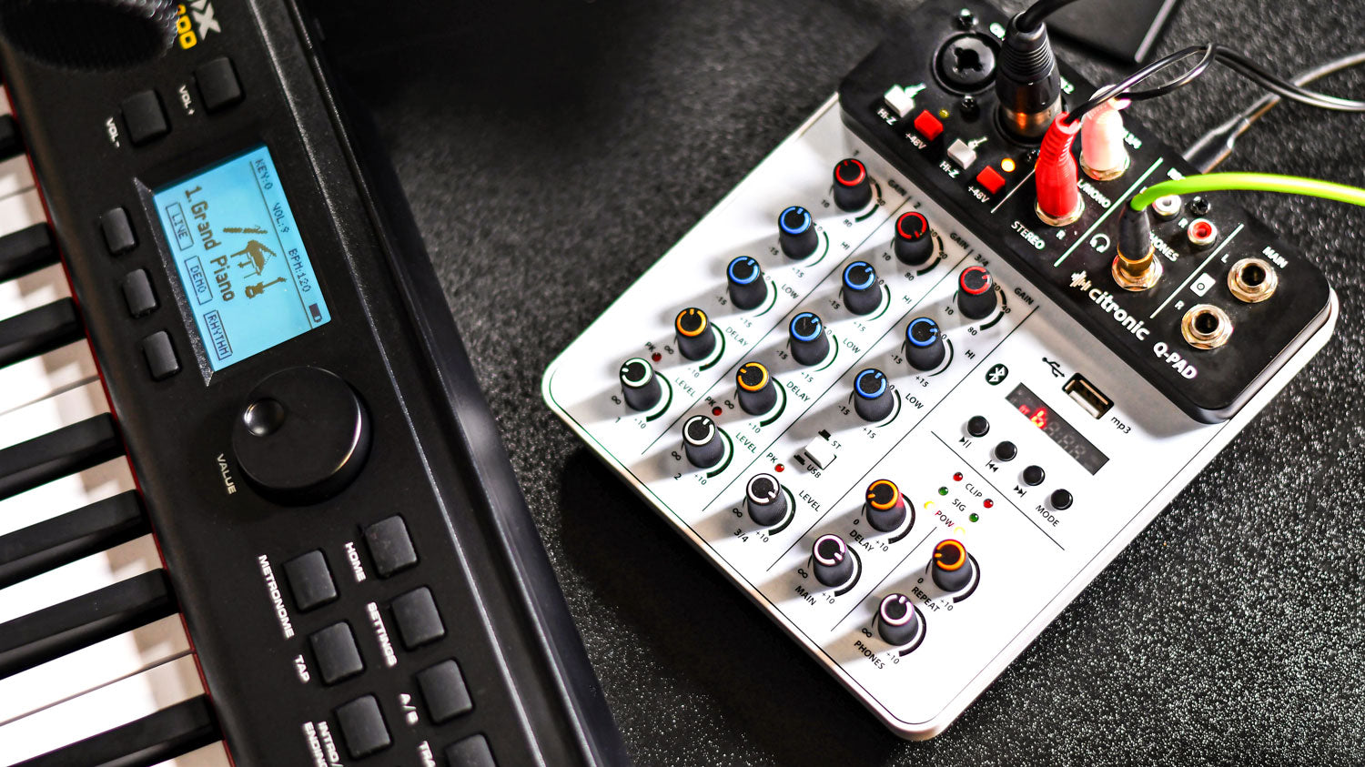 Citronic - Q-PAD Compact Mixer + USB/BT/mp3