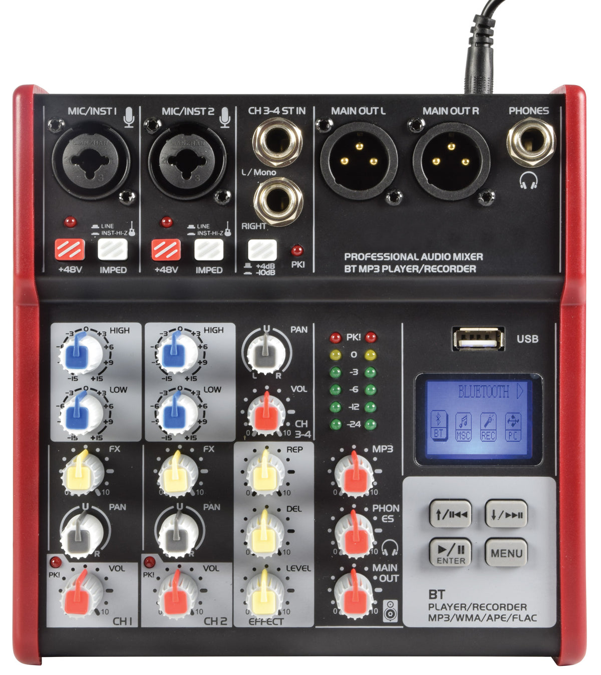 Citronic CSM-4 Audio Mixer with USB & Bluetooth