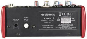 Citronic CSM-4 Audio Mixer with USB & Bluetooth