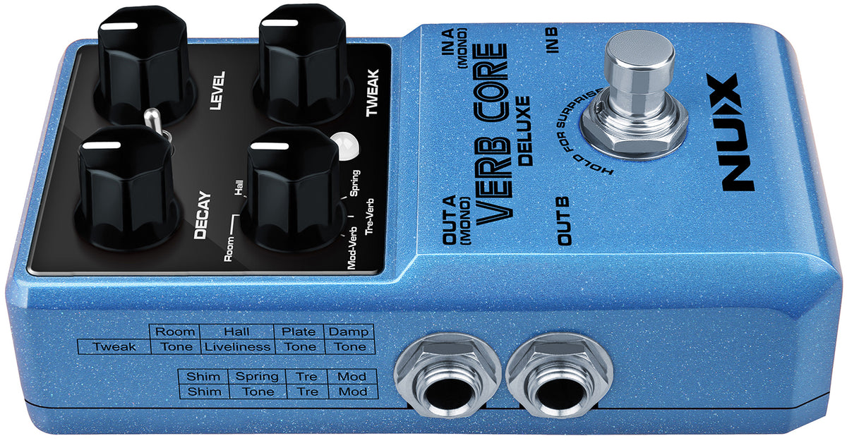 NU-X Verb Core Deluxe Multi Reverb Effects Pedal