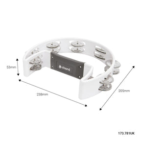 Chord Tambourine - Single D white