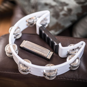 Chord Tambourine - Single D white