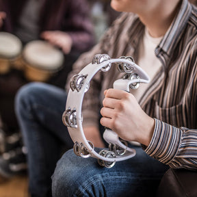 Chord Tambourine - Single D white