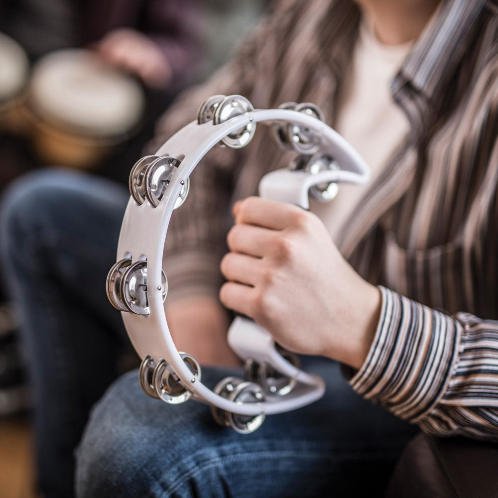 Chord Tambourine - Single D white