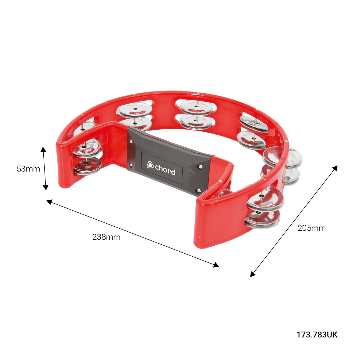 Chord Tambourine - Single D red