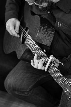 Chord Nomad Electro-Acoustic Guitar  Black Quilted Maple