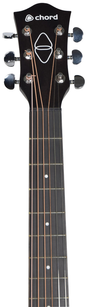 Chord Nomad Electro-Acoustic Guitar  Black Quilted Maple
