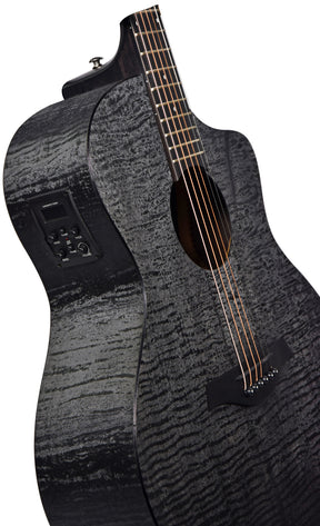 Chord Nomad Electro-Acoustic Guitar  Black Quilted Maple
