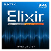 Elixir 12027 Nanoweb Coated Electric Guitar Strings - Custom Light - 9-46