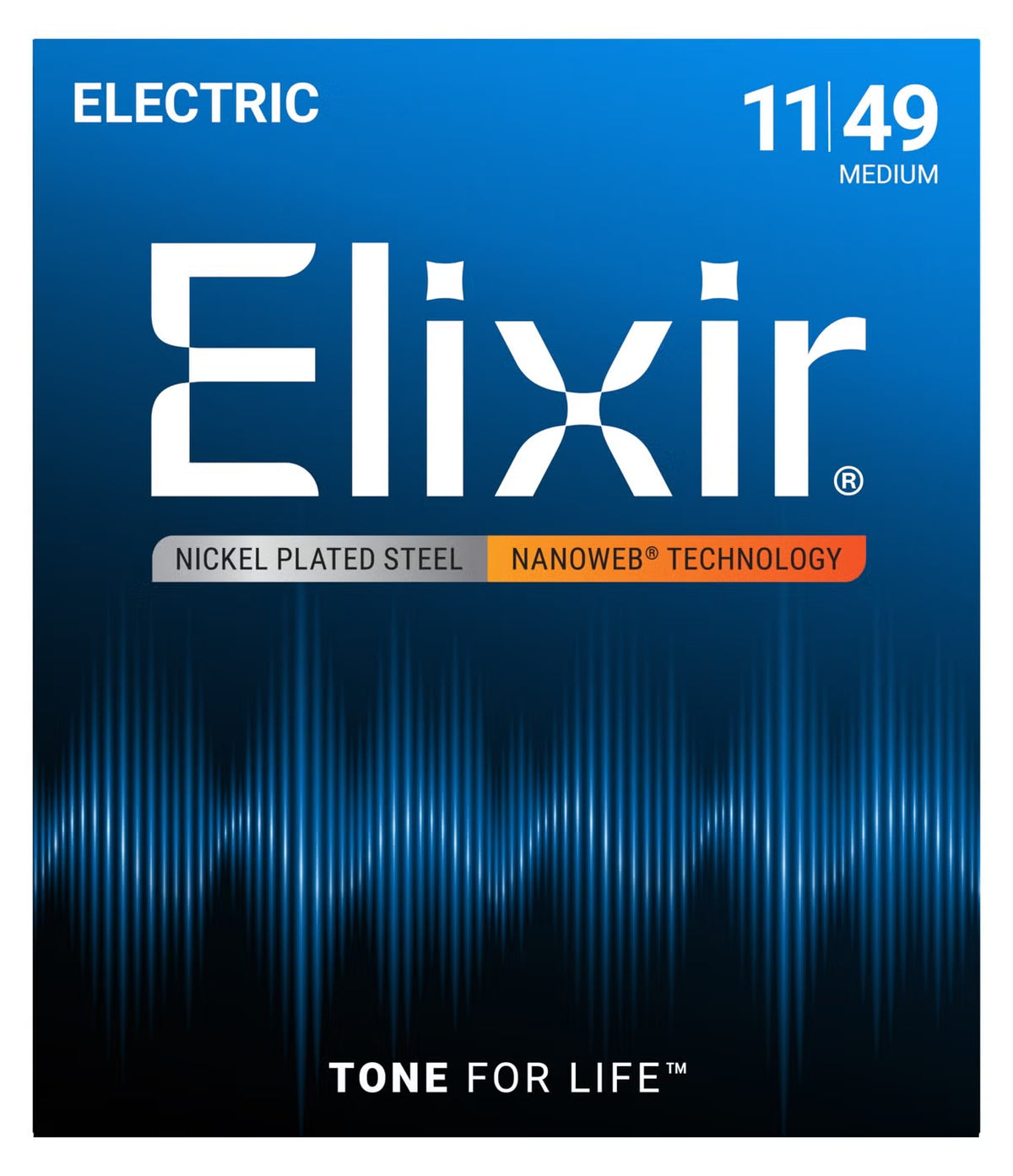 Elixir 12102 Nanoweb Coated Electric Guitar Strings - Medium - 11-49