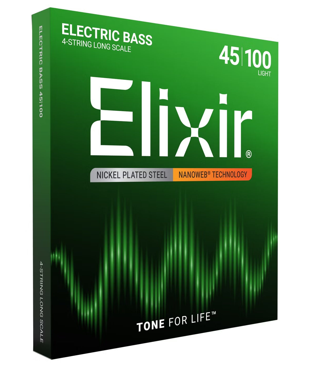 Elixir 14052 Nanoweb Coated Bass Guitar Strings Light 45-100