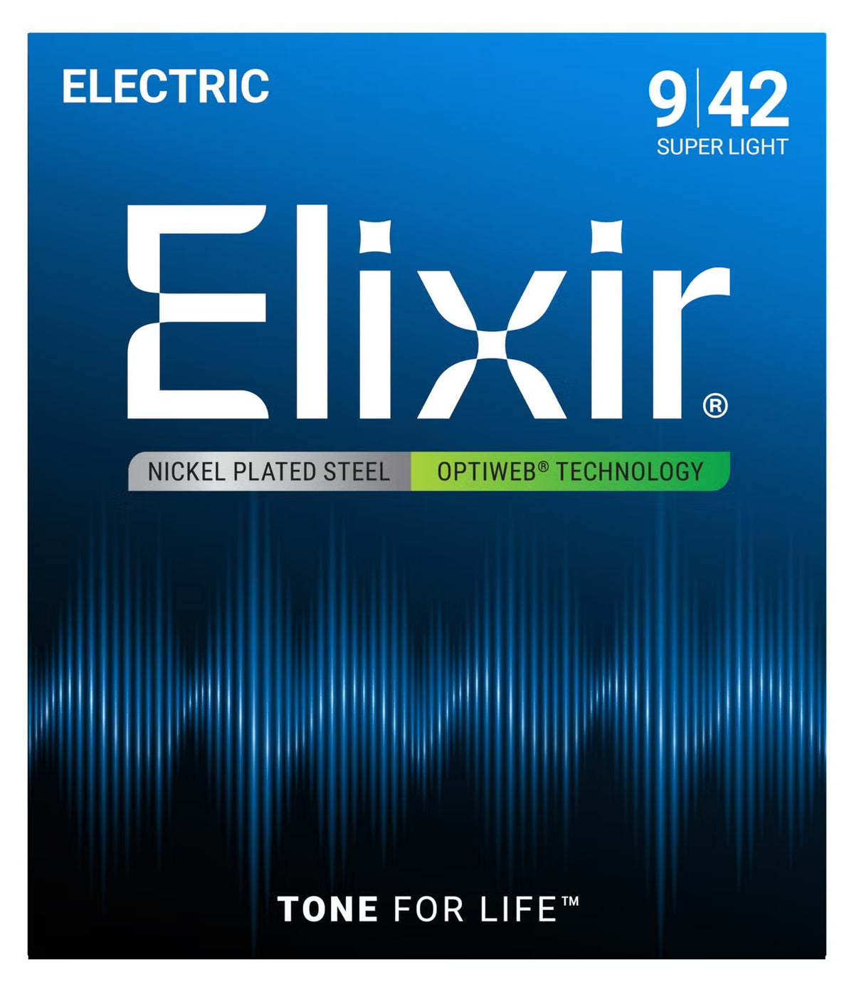 Elixir 19002 OPTIWEB Coated Electric Guitar Strings - Super Light - 9-42