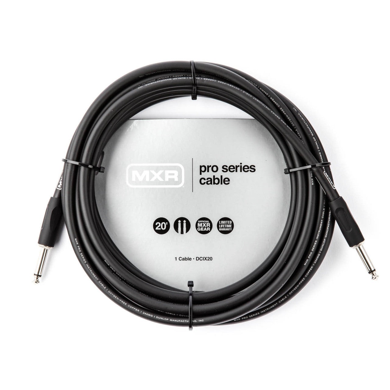 MXR 20 FT PRO SERIES INSTRUMENT CABLE - STRAIGHT / STRAIGHT