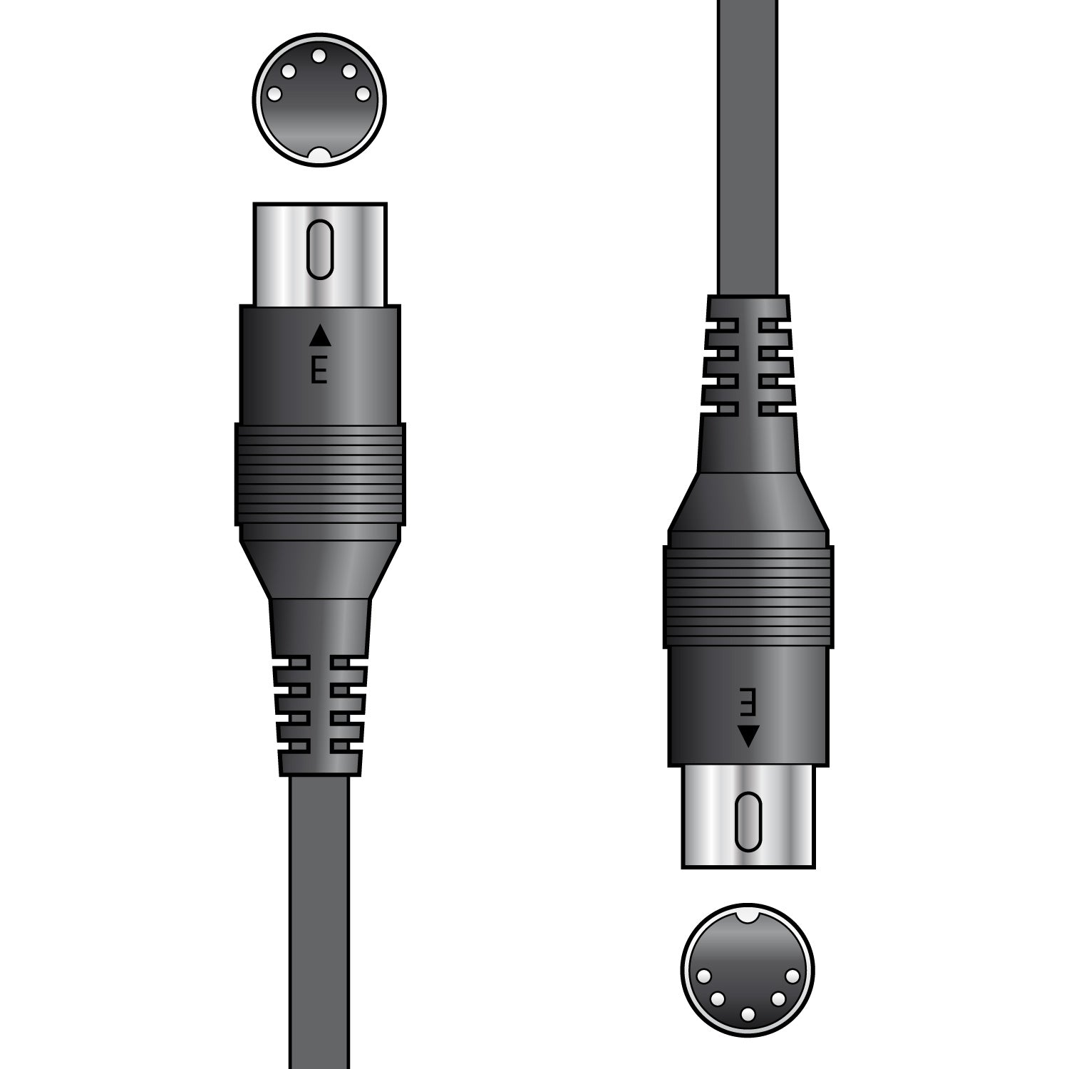 Citronic Classic MIDI Leads 5 Pin Din Plug - 5 Pin Din Plug