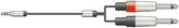 AV:Link Classic Audio Leads 3.5mm Stereo Jack Plug - 2 x 6.3mm Mono Jack Plugs