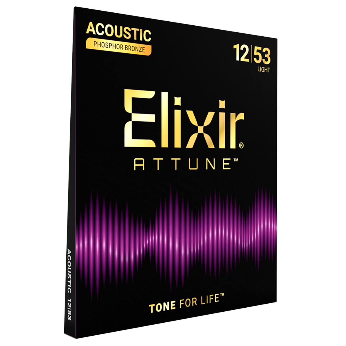 Elixir Attune Phosphor Bronze Coated Acoustic Guitar Strings Light - 12-53