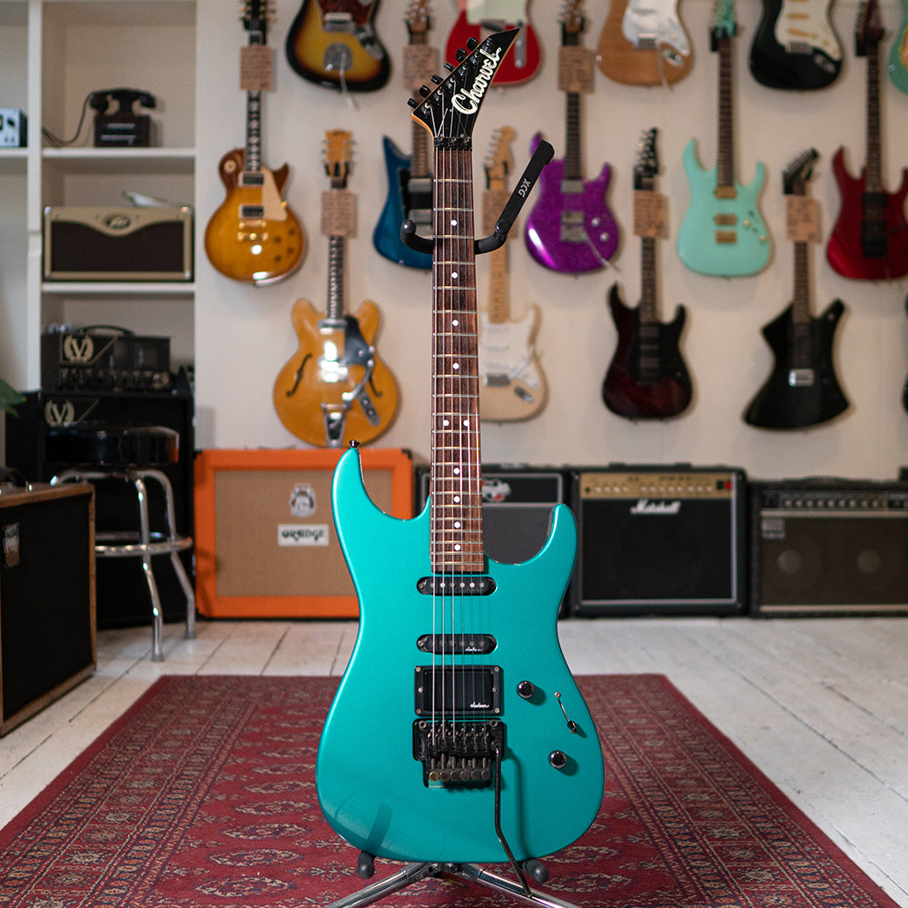 1989 Charvel MIJ 375 Deluxe HSS - Turquoise - Preowned