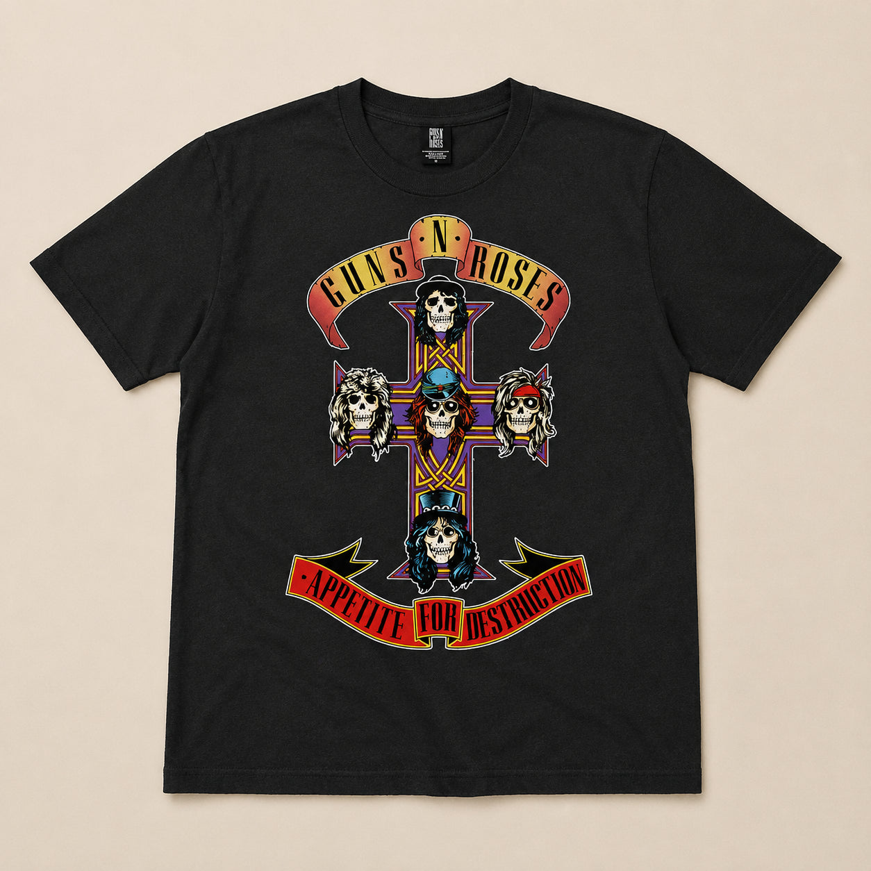 Guns N' Roses Unisex T-Shirt: Appetite for Destruction - Black