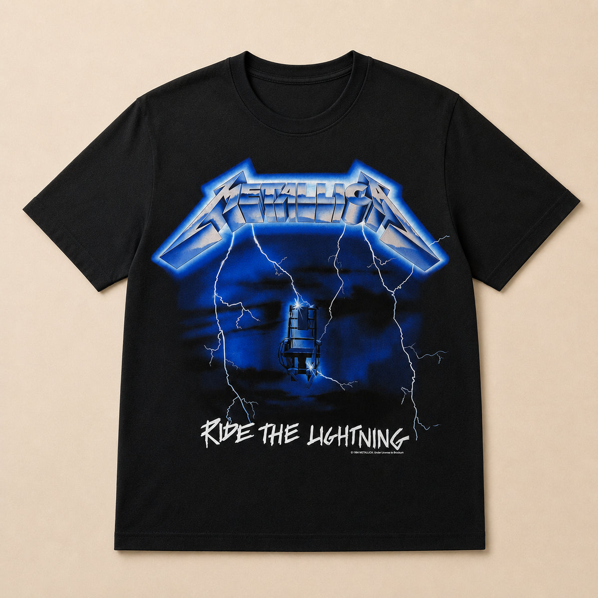 Metallica Unisex T-Shirt: Ride The Lightning Tracks - Black