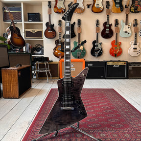 2003 Gibson Explorer Pro With Ebony Fingerboard And OHSC - Flame Maple Top Trans Black - Preowned