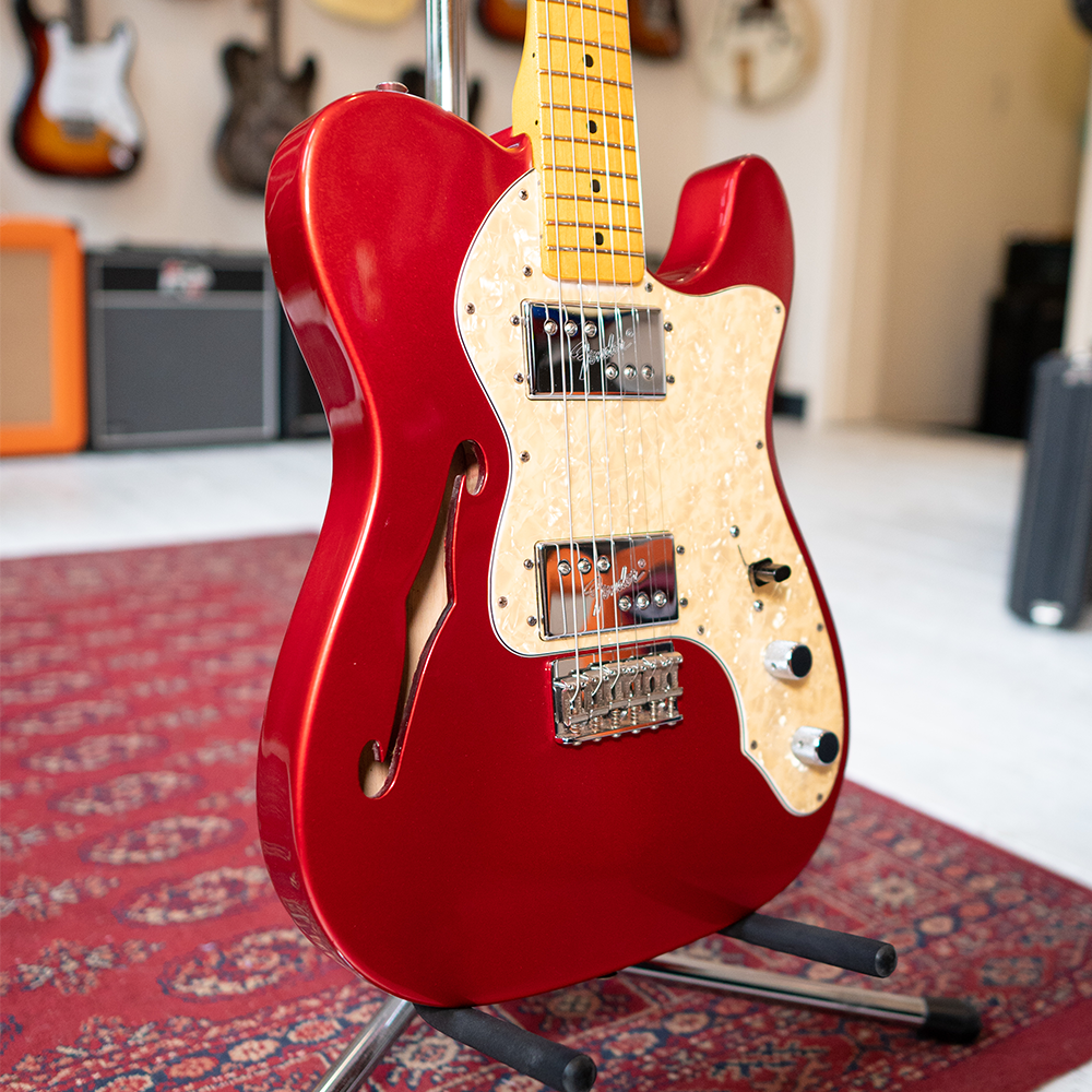 2013 Fender American Vintage '72 Telecaster Thinline Candy Apple Red with Hardcase - Preowned