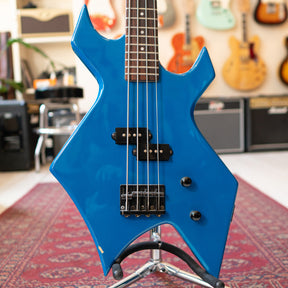 1990 BC Rich Platinum Pro Series Warlock Bass Guitar - Electric Blue - Preowned