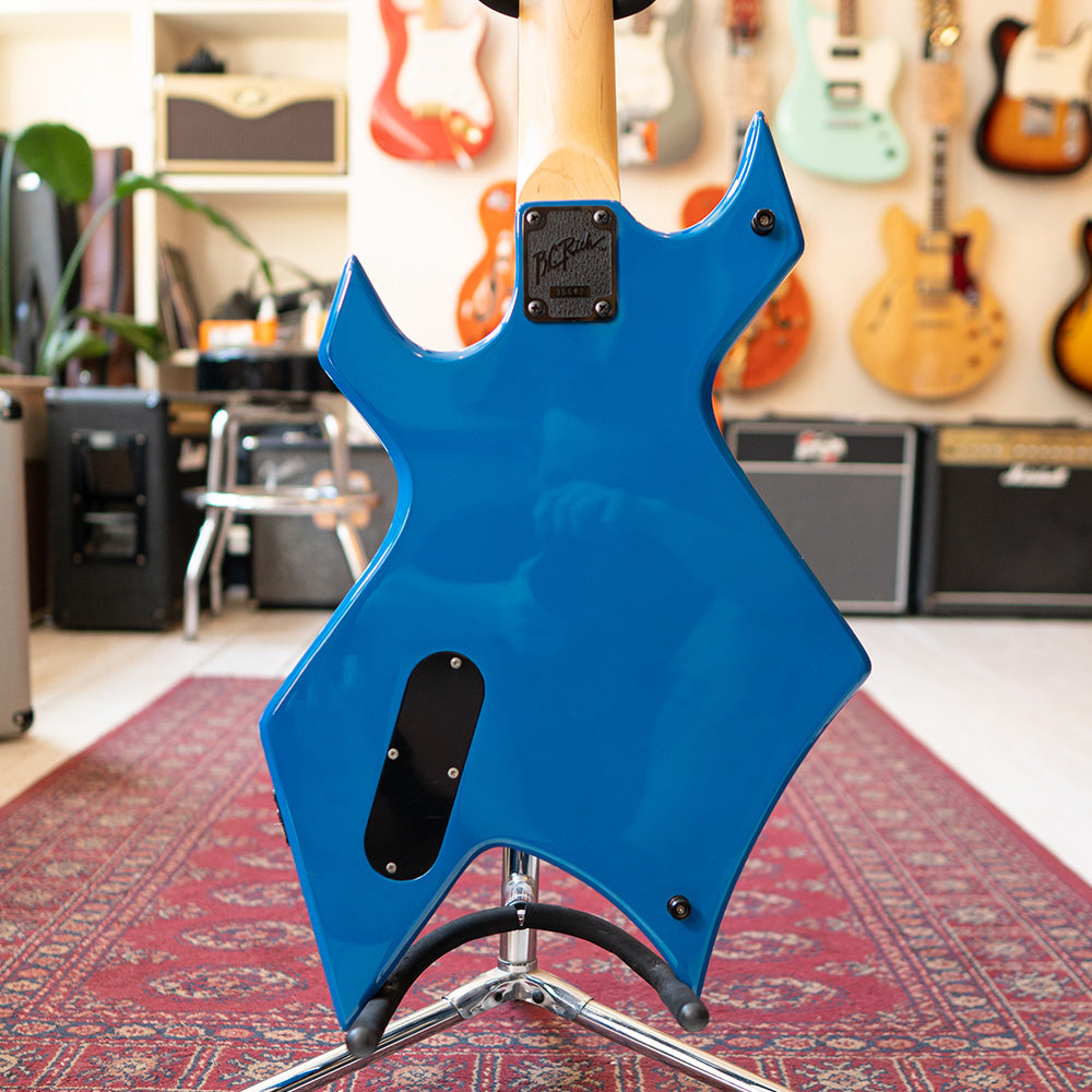 1990 BC Rich Platinum Pro Series Warlock Bass Guitar - Electric Blue - Preowned