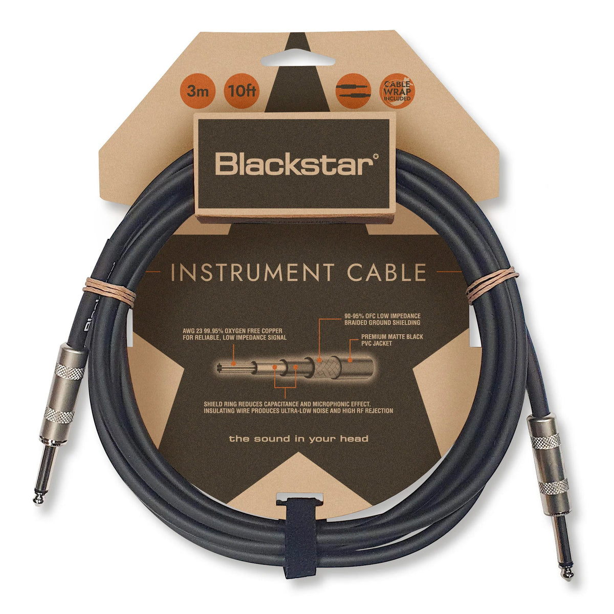 Blackstar Standard Guitar Cable - Straight to Straight- 3m / 10ft