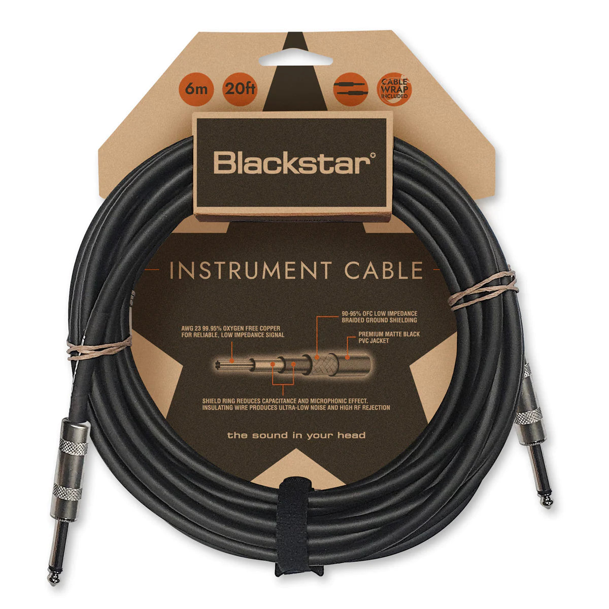 Blackstar Standard Guitar Cable - Straight to Straight- 6m / 20ft