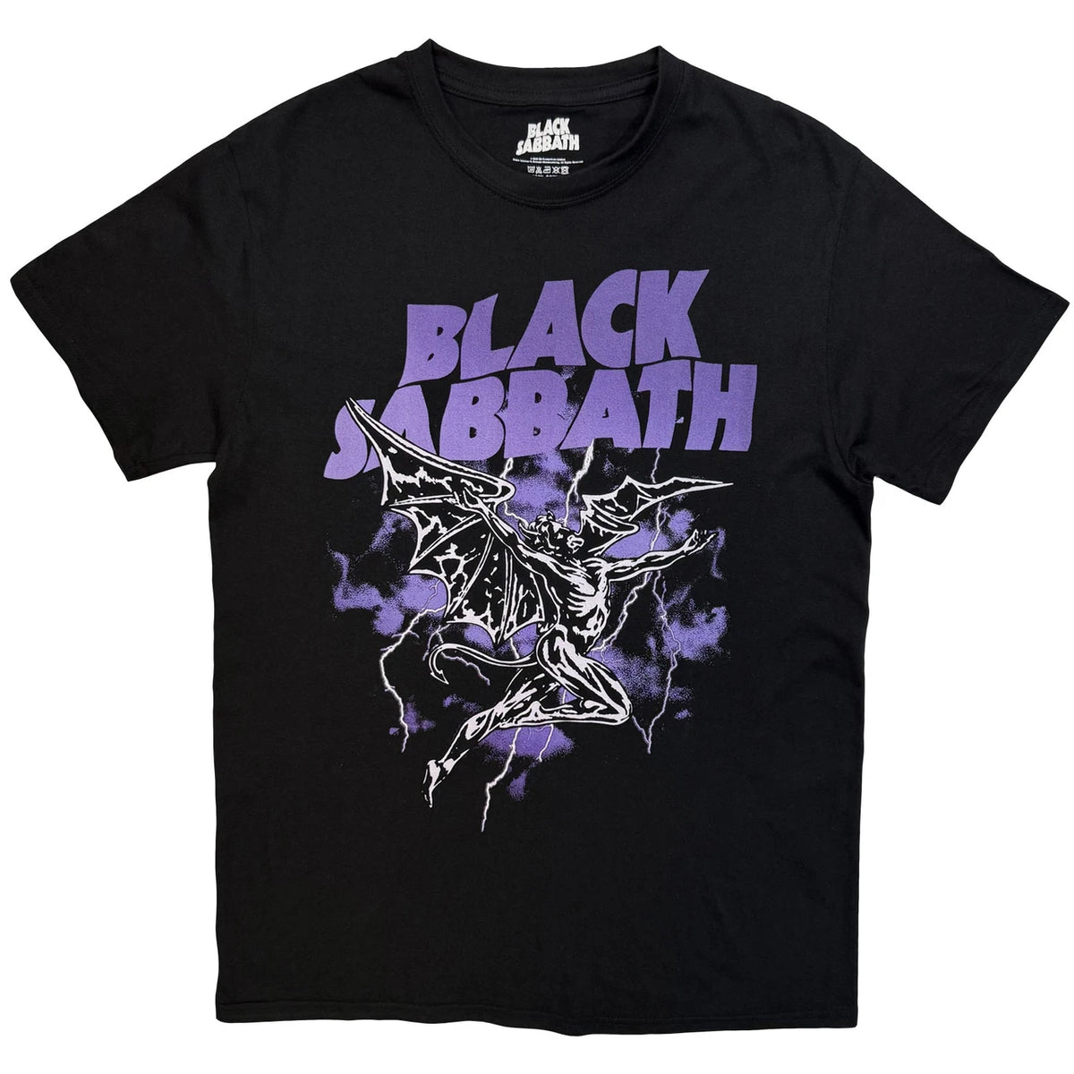 Black Sabbath Unisex T-Shirt: Henry Lightning Purple Black