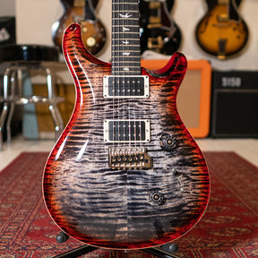 PRS Custom 24 Cherry Charcoal Pattern Thin Neck & GEN III Tremolo #0372971 - Preowned with Case