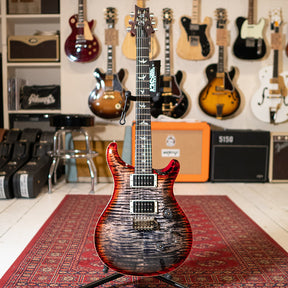 PRS Custom 24 Cherry Charcoal Pattern Thin Neck & GEN III Tremolo #0372971 - Preowned with Case