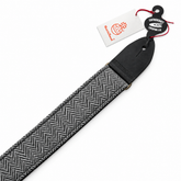 Leathergraft Harris Tweed Guitar Strap - Black