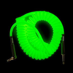 MXR 15ft Coil Cable - Glow in the Dark - Straight/Angled