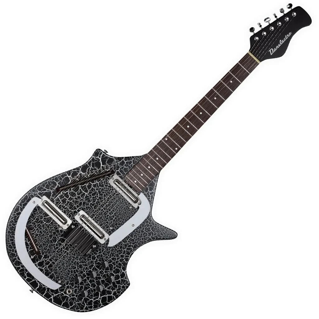 Danelectro Sitar in Black Crackle Electric Sitar