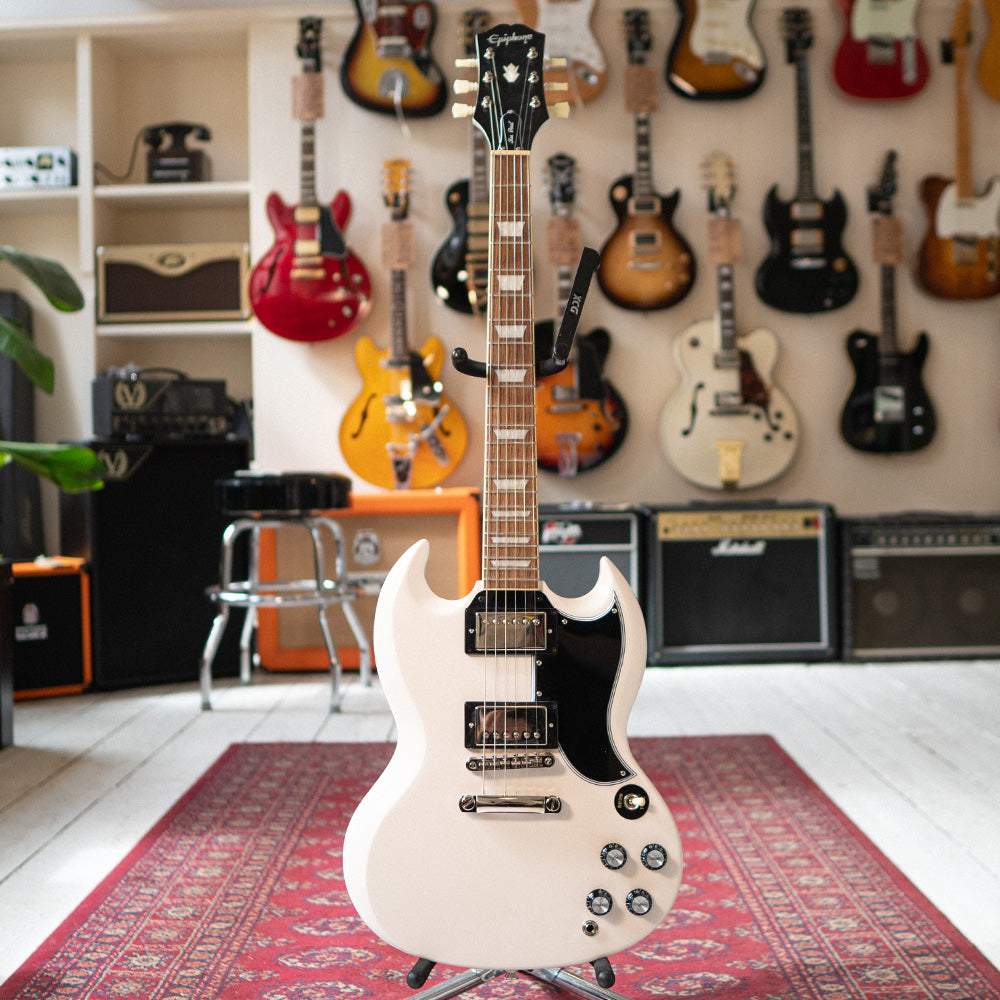 Epiphone '61 SG Standard - Aged Classic White with Hard Case - Preowned
