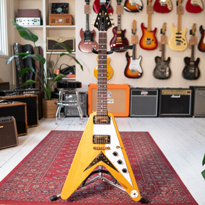 2002 Epiphone MIK Korina Flying V With Hardcase - Natural - Preowned