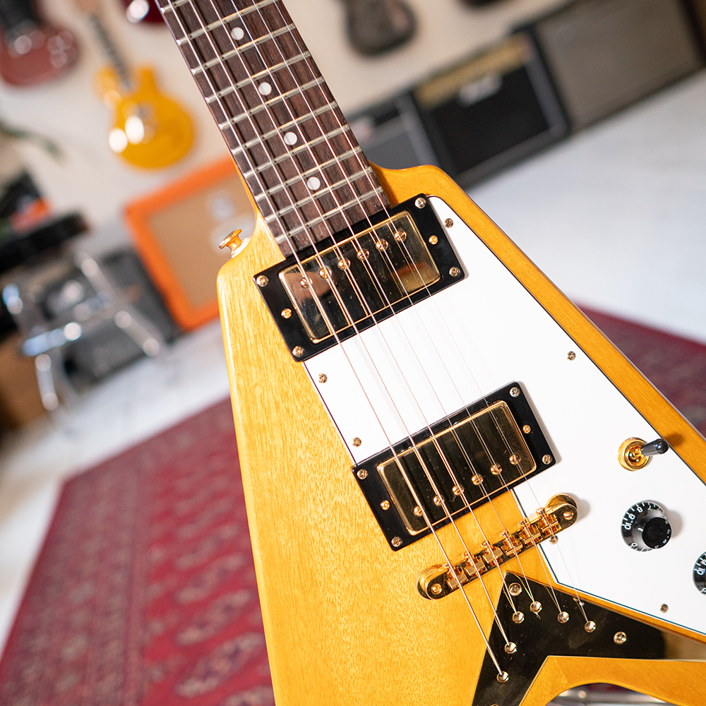 2002 Epiphone MIK Korina Flying V With Hardcase - Natural - Preowned