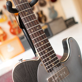 ERC TC Style W/P90's - Graphite Black Ash - Metallic Black Back