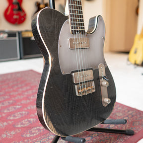 ERC TC Style W/P90's - Graphite Black Ash - Metallic Black Back